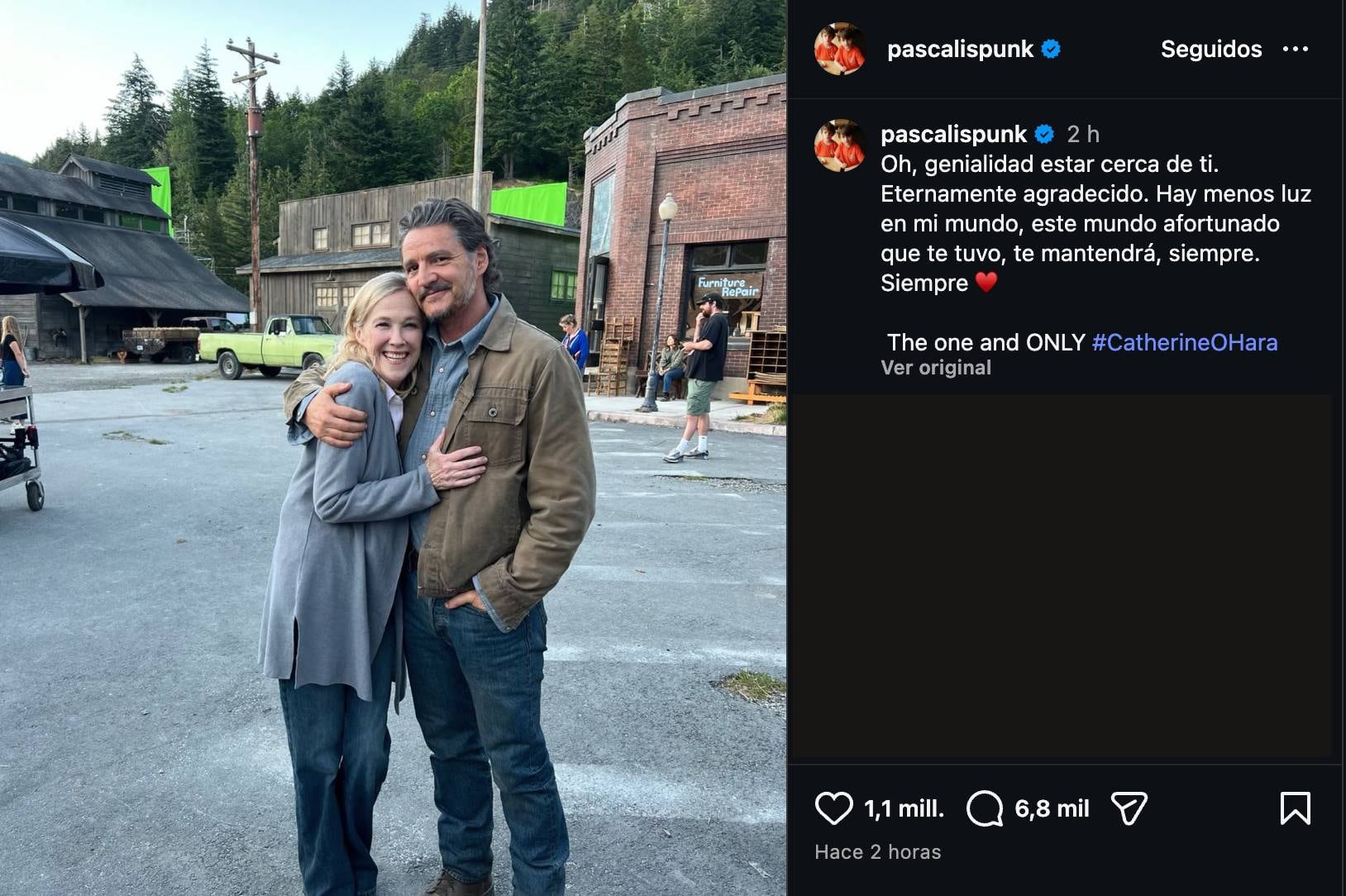 Pedro Pascal se despide de Catherine O'Hara con un conmovedor mensaje