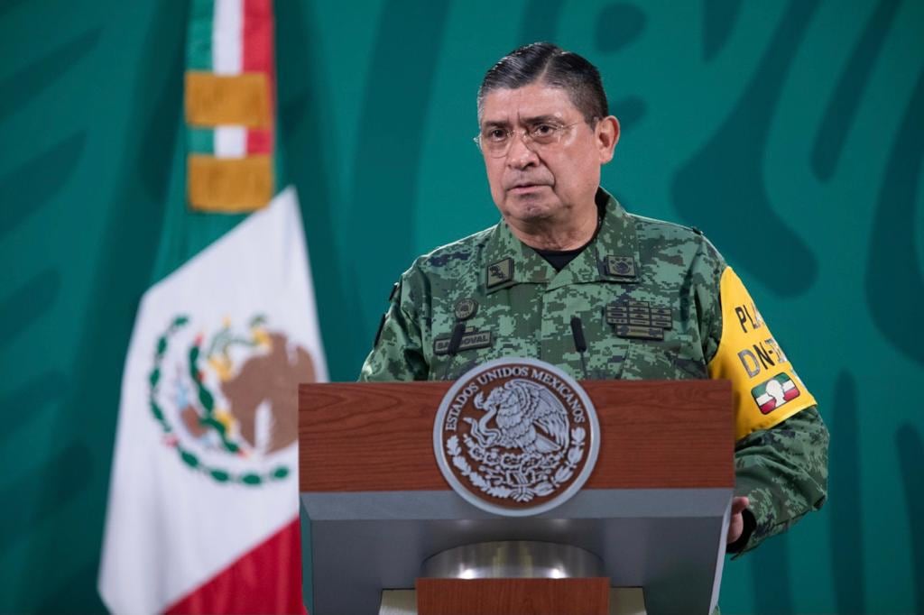 Luis Cresencio Sandoval en la mañanera de AMLO