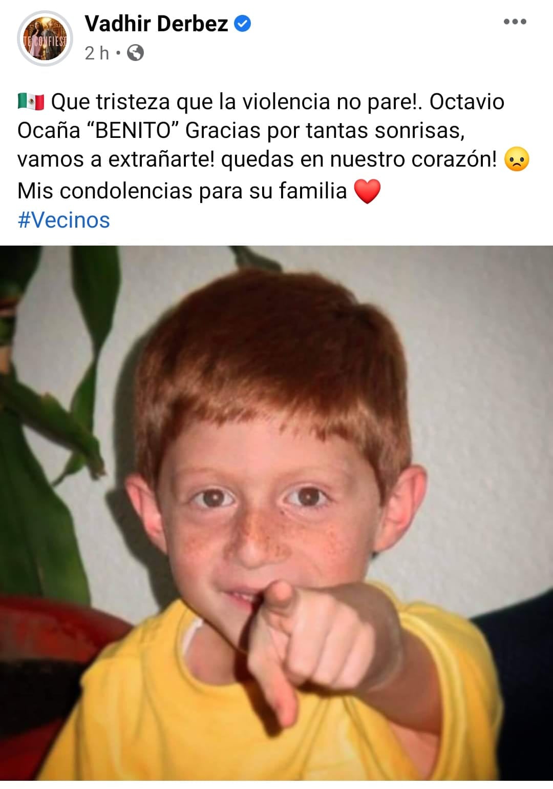 Vadhir Derbez, publicación Octavio Ocaña