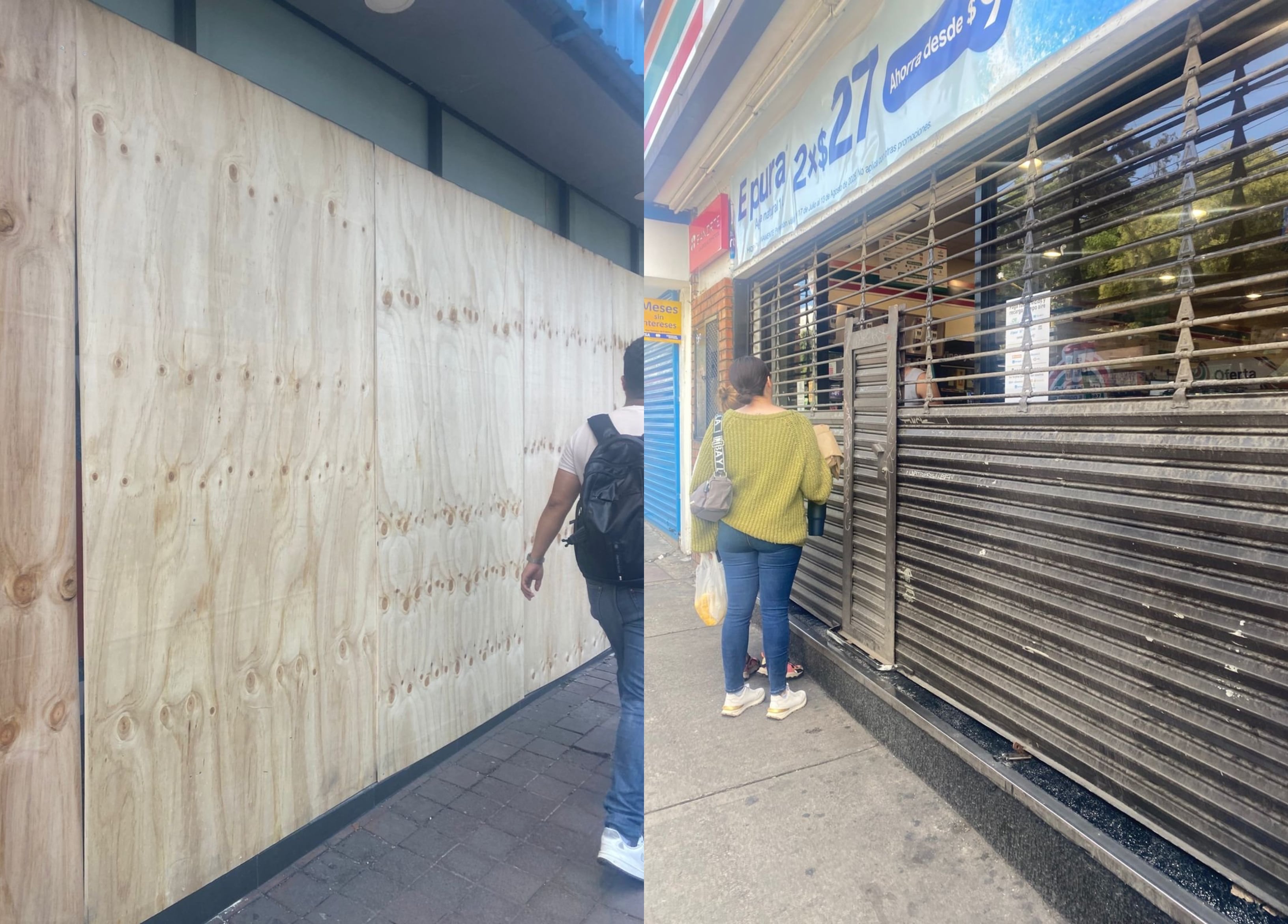 Comercios se protegen por protesta contra la gentrificación