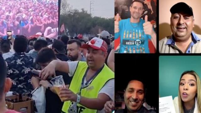 Los Caligaris hicieron un live con el vendedor de cerveza del Pa’l Norte