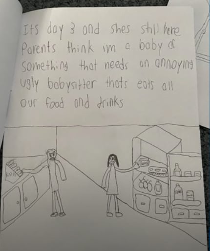 Dibujo perturbador de un niño