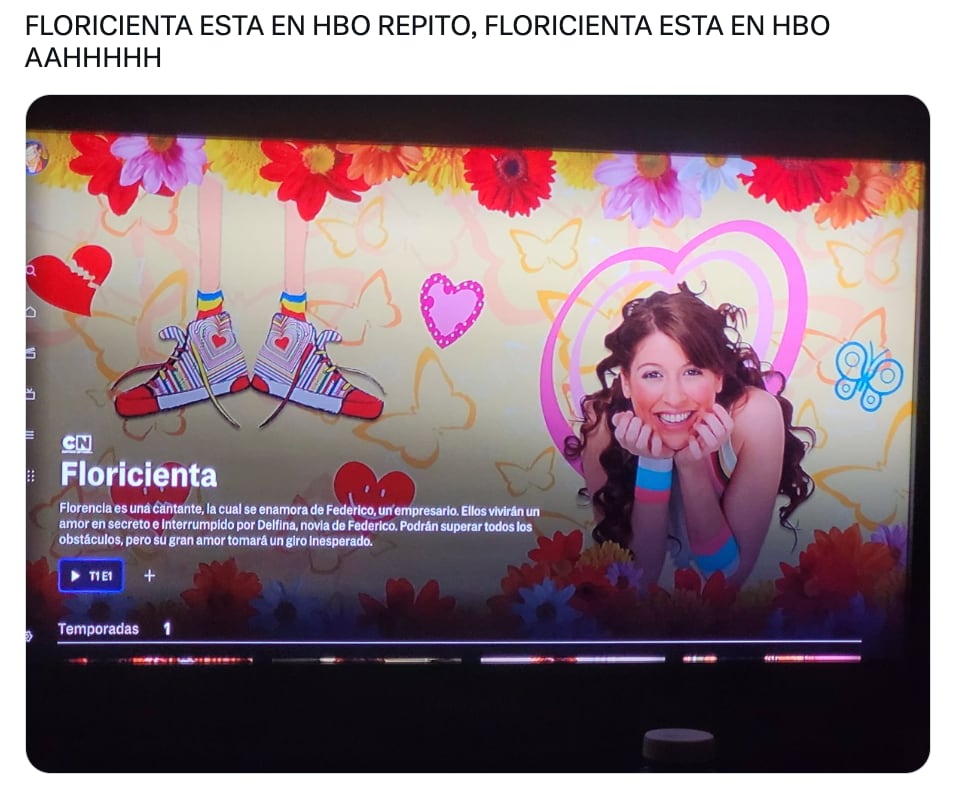 Meme de Floricienta en HBO Max