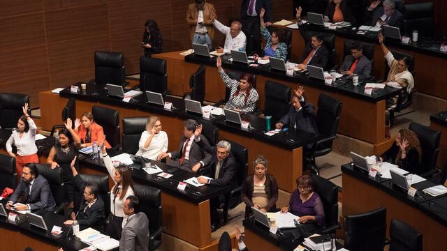 Votación en el Senado de la República.