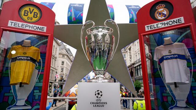 El trofeo de la Champions League.