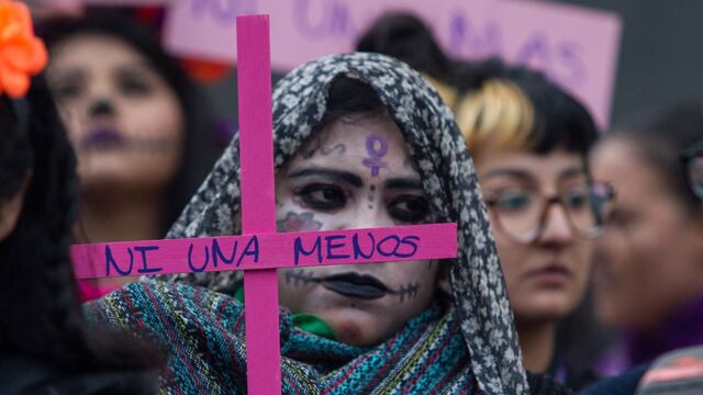 Protestas contra feminicidios en México.
