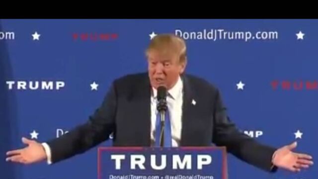 El candidato republicano trató de bromear durante un evento de campaña al ser cuestionado sobre la intervención de EU en el extranjero.