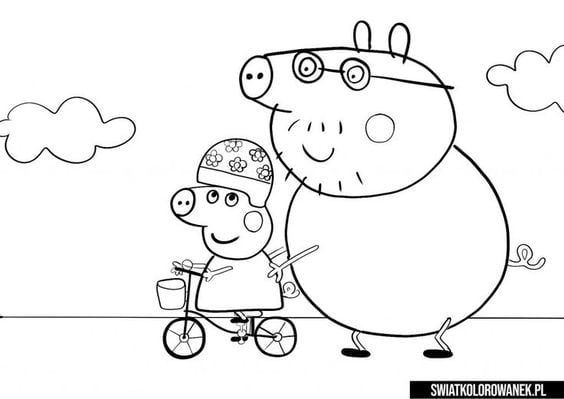 Dibujos de Papá Cerdito de Peppa Pig para el Día del Padre