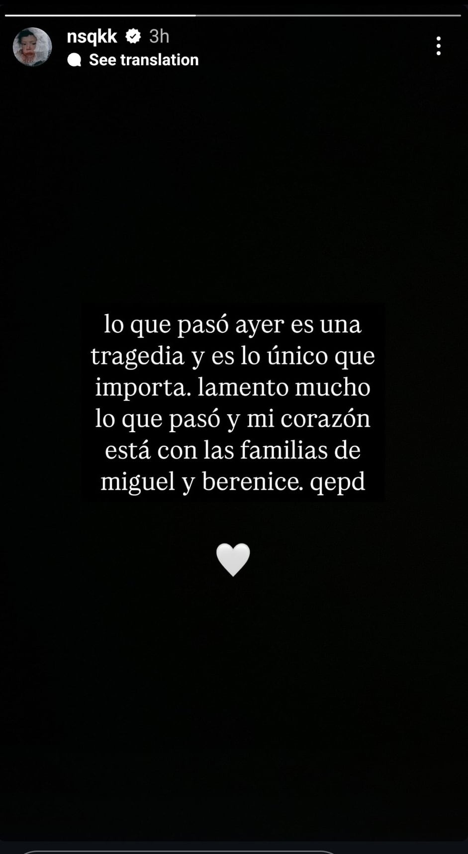 Mensaje de apoyo a las víctimas de Axe Ceremonia 2025 de