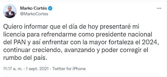 Tuit Marko Cortés