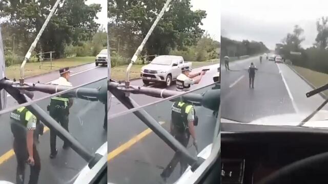 Enfrentamiento a balazos entre Guardia Nacional y presuntos delincuentes en autopista México-Tuxpan