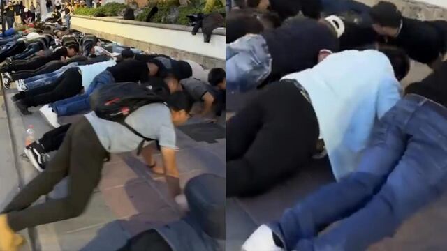 Fans de El Temach protestan haciendo lagartijas