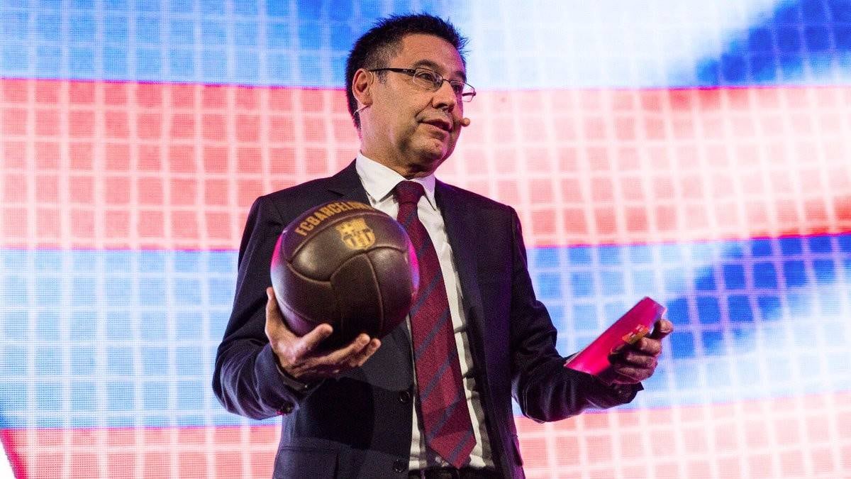 Bartomeu en la presentación de proyectos blaugranas.