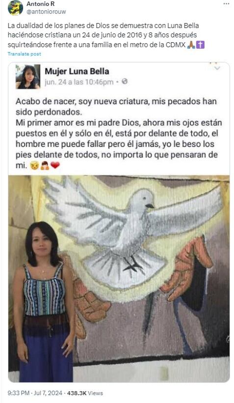 Memes de Luna Bella por su video de contenido sexual en Metro CDMX