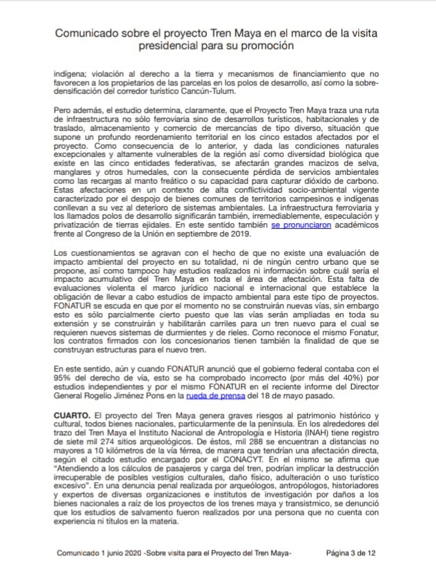 Comunicado del CNI DE 2020/Twitter