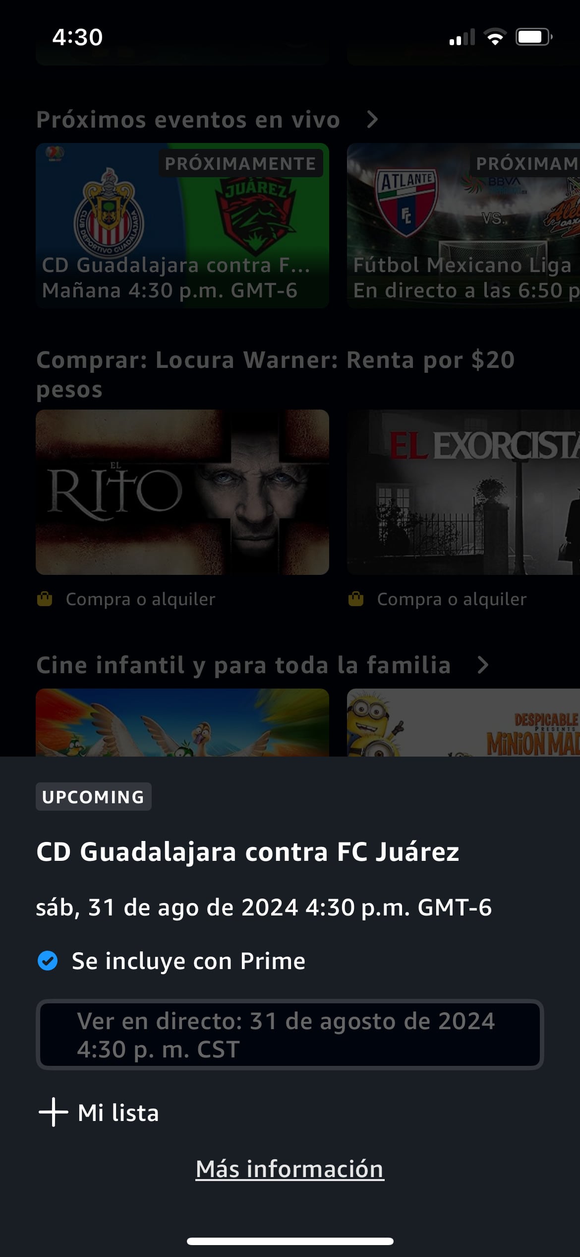 Chivas pasará por Amazon Prime Video
