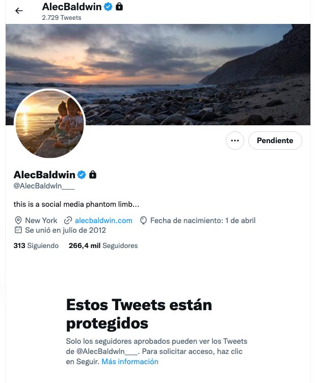 Alec Baldwin es acusado de homicidio involuntario pero no se ha pronunciado en redes