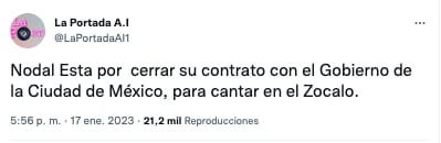 Aseguran que Christian Nodal dará concierto gratis