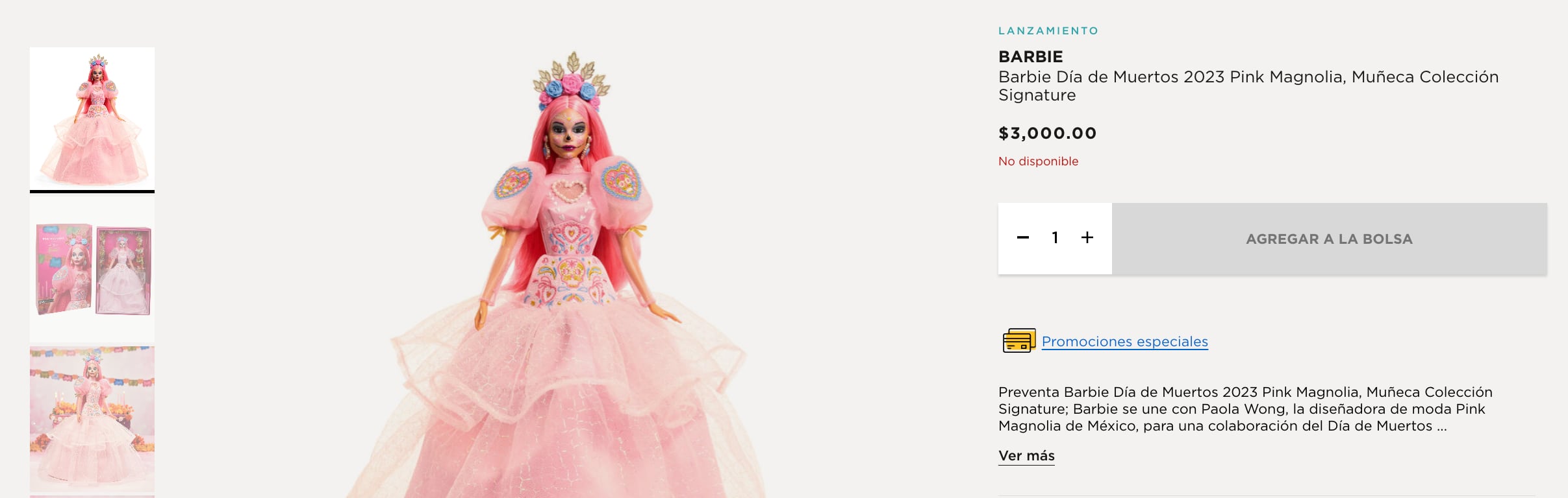 Barbie Día de Muertos 2023 en Palacio de Hierro