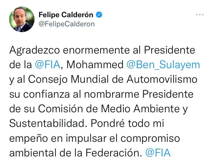 Felipe Calderón en Twitter