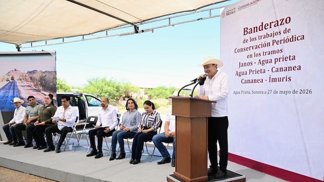 Alfonso Durazo y Claudia Sheinbaum rehabilitan carreteras del norte de Sonora con 800 mdp.