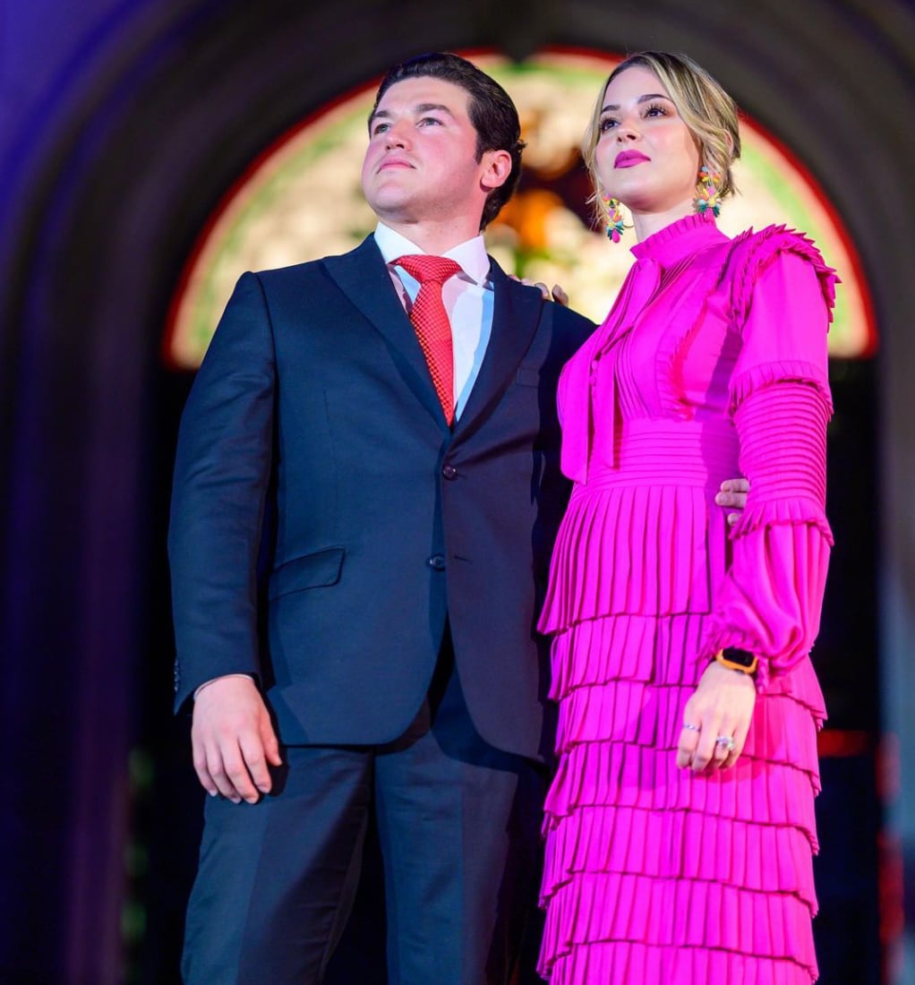 Mariana Rodríguez en el Grito de Independencia