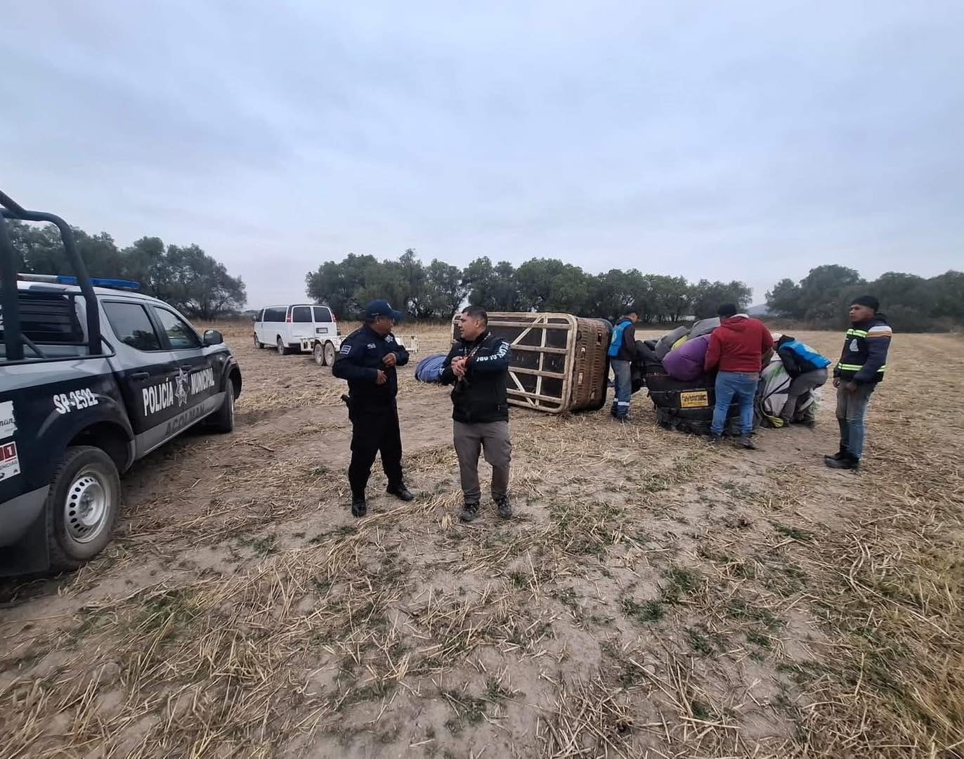 Teotihuacán: globo aerostático aterriza de emergencia en una vivienda