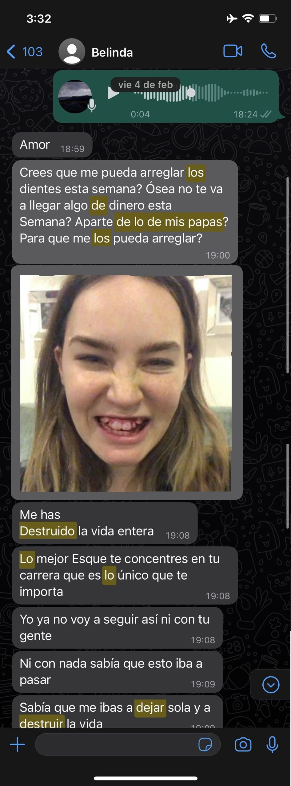 Memes sobre los dientes de Belinda