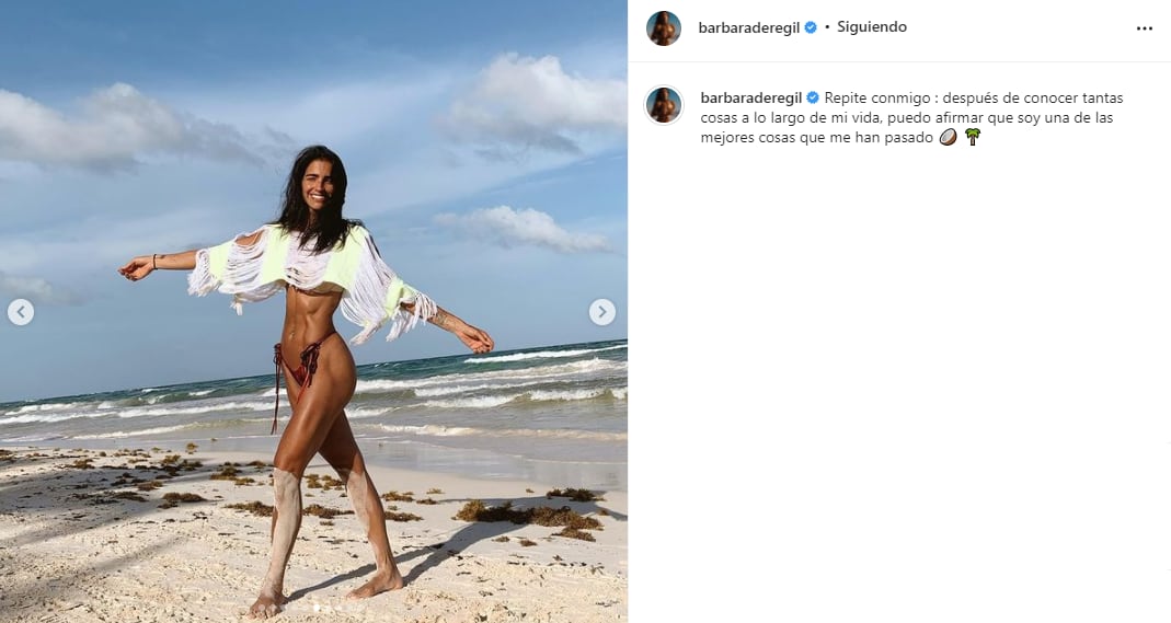 Bárbara de Regil presume su abdomen.