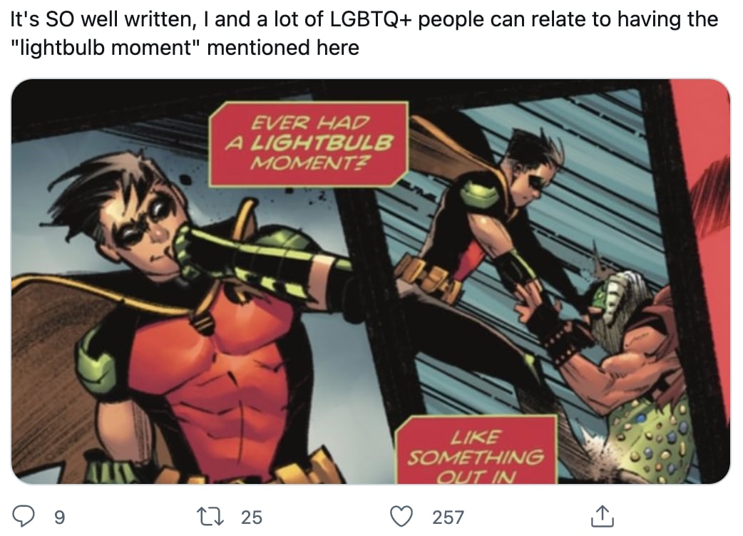 Usuarios reaccionan a la bisexualidad de Robin