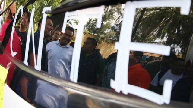 Marcha de la CNTE. En alerta.
