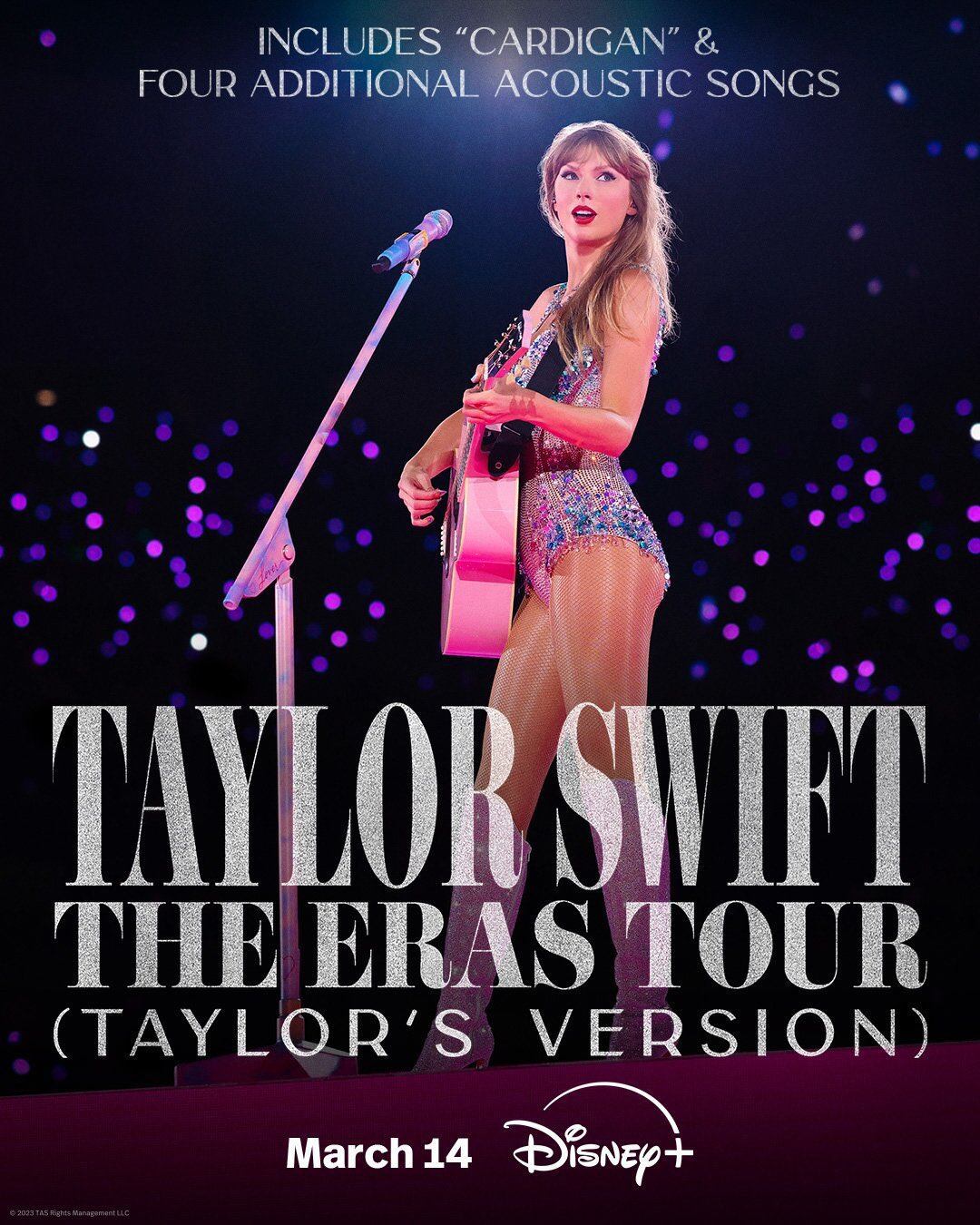The Eras Tour de Taylor Swift llega a Disney Plus y reorganizan su catálogo