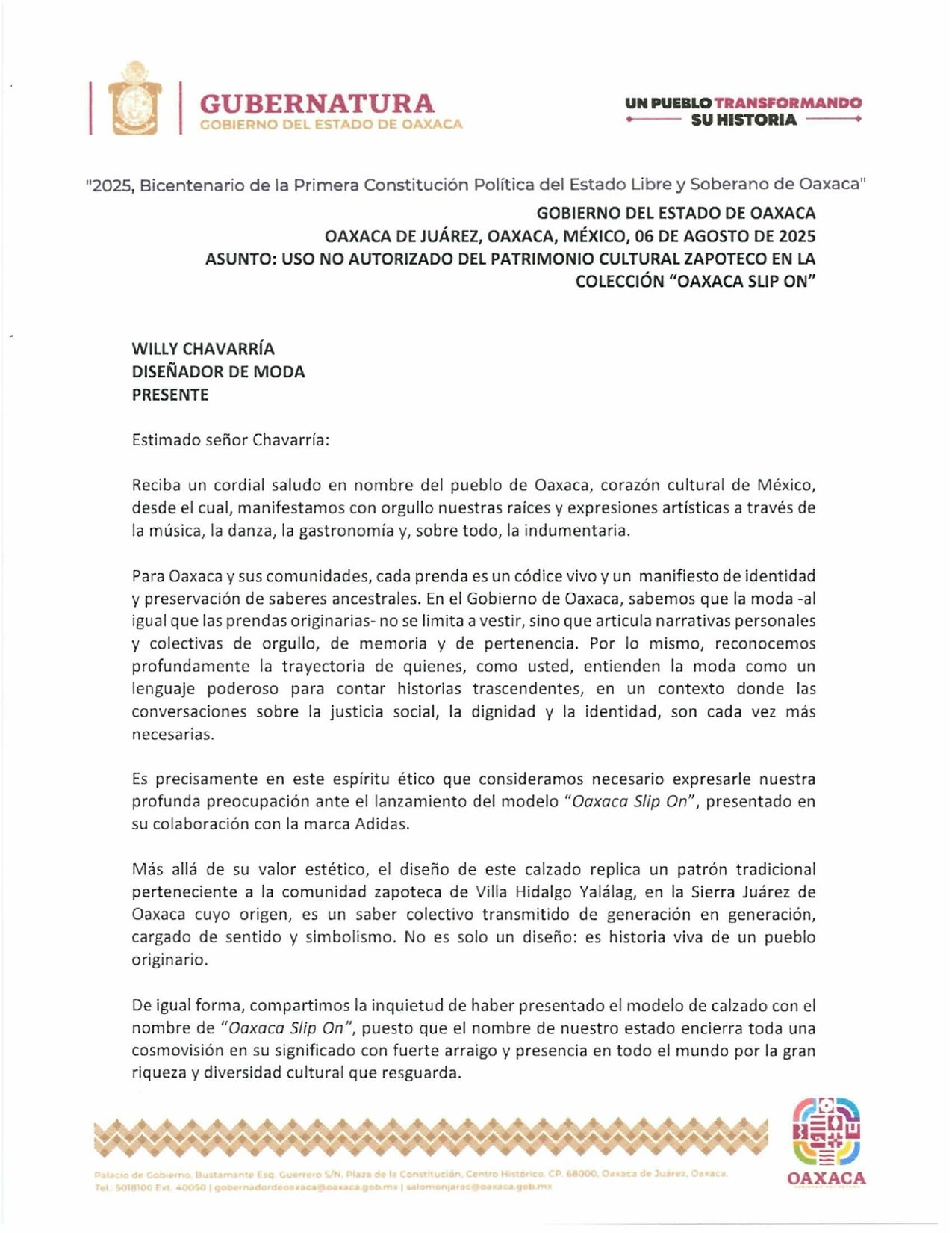 Carta de Salomon Jara