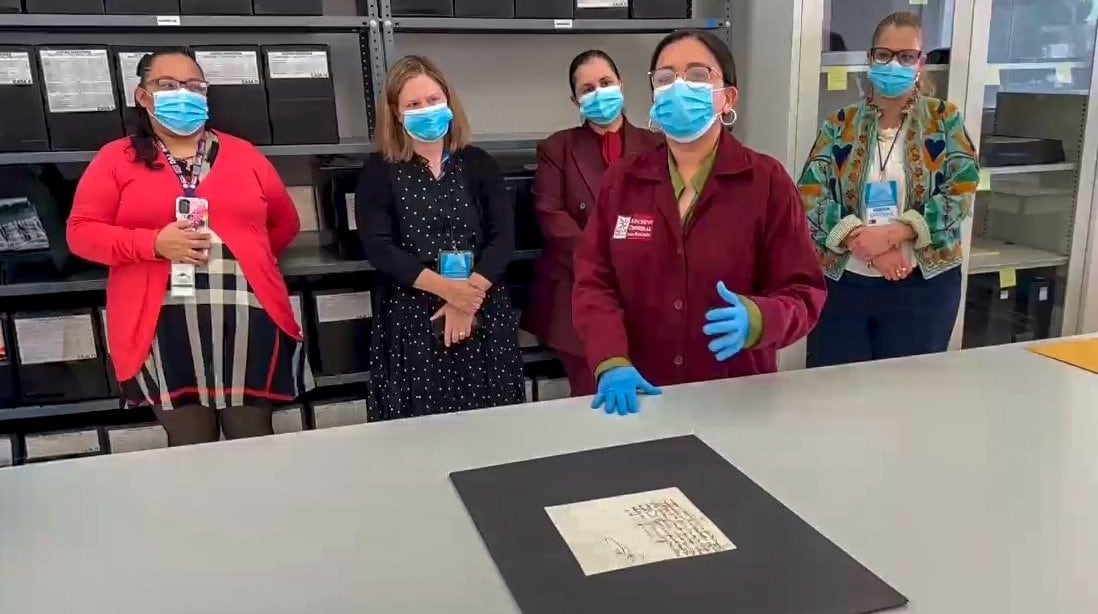 Documento firmado por Hernán Cortés volvió a México