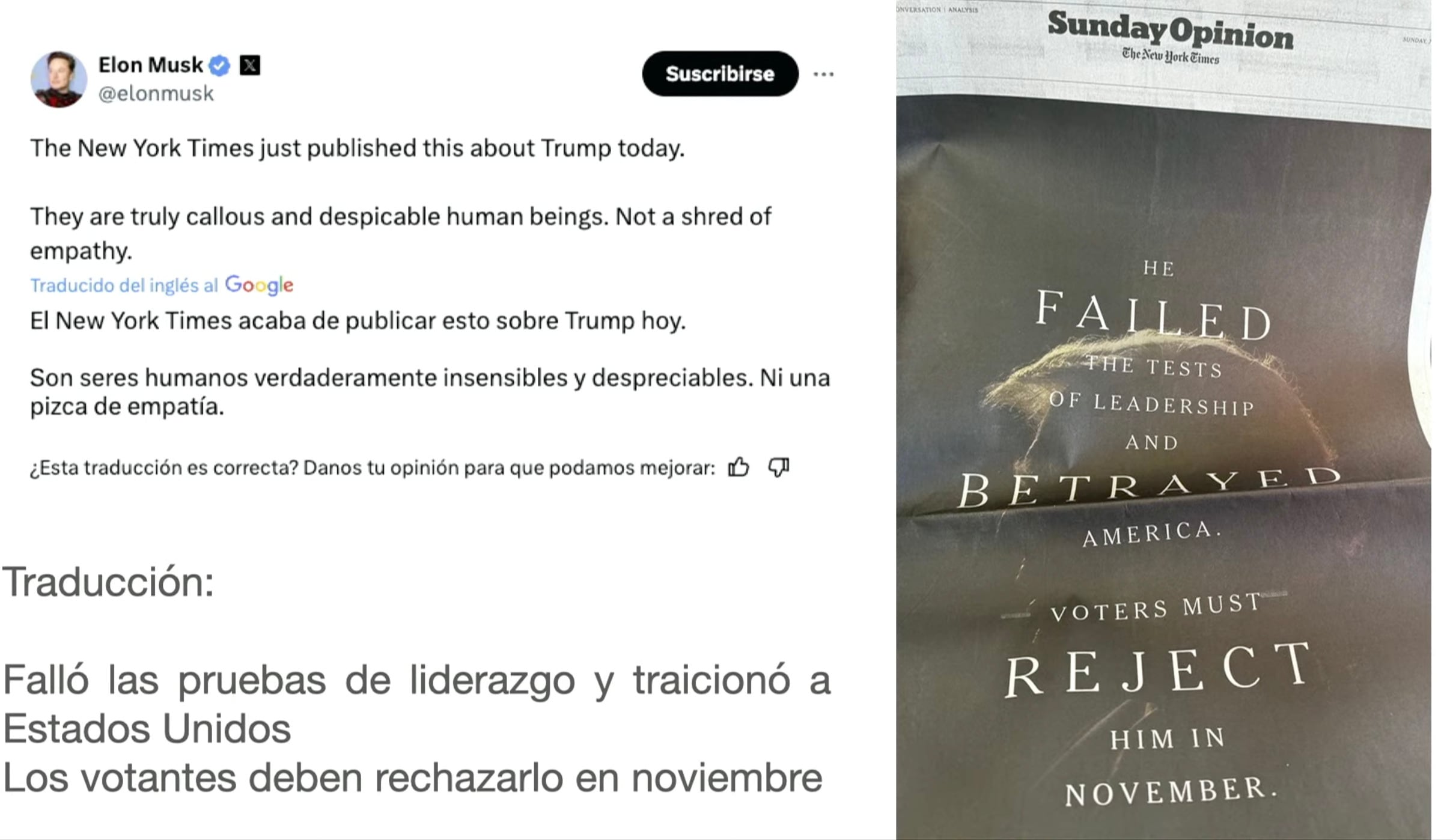 AMLO apoya a Elon Musk y defienden a Donald Trump