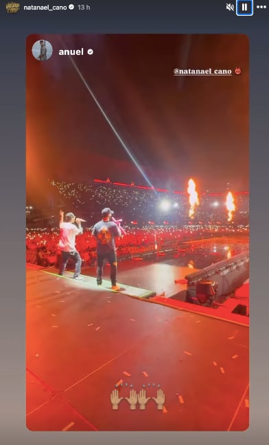 Natanael Cano y Anuel AA en concierto