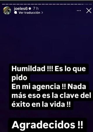 Joel Echeverría publica mensaje en Instagram