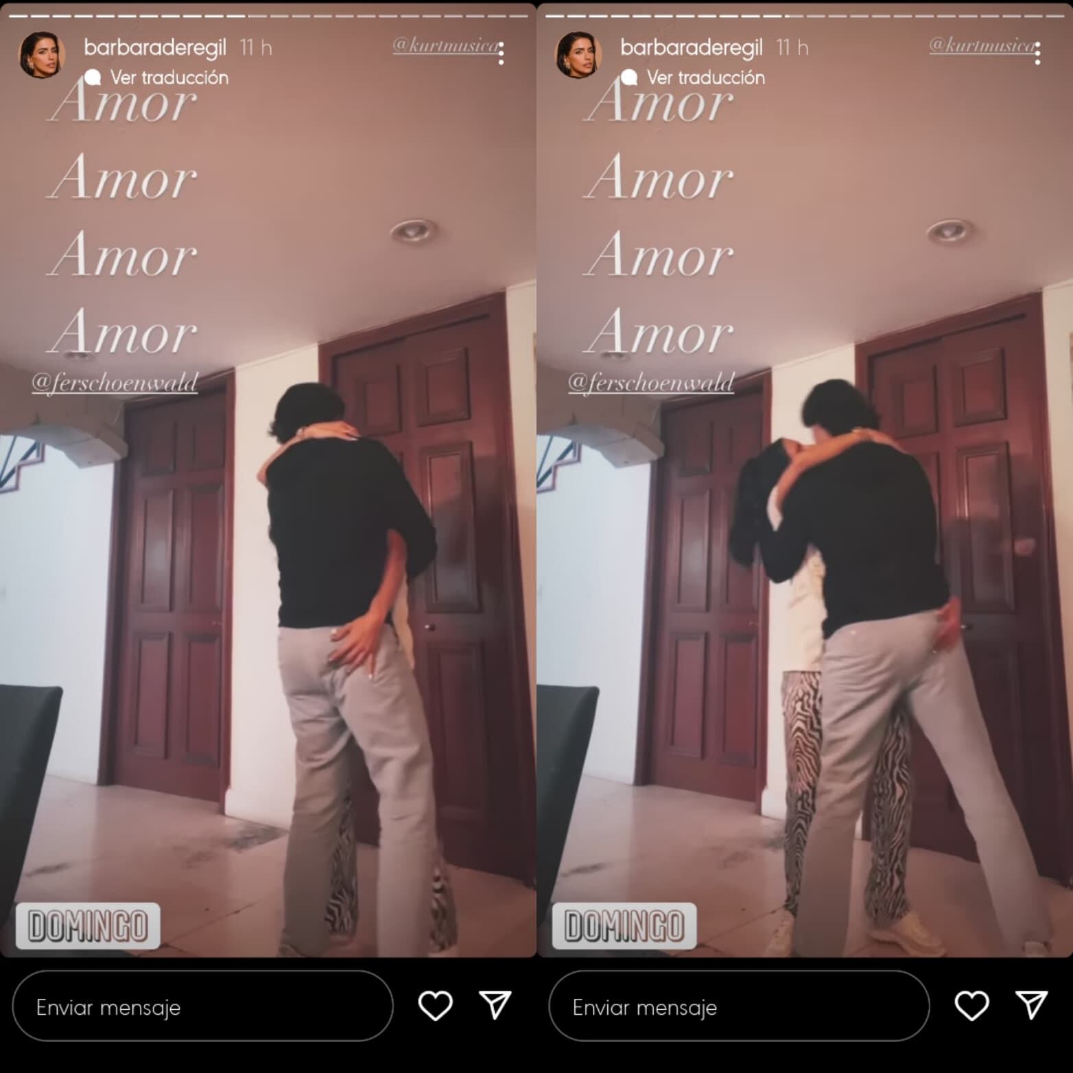 Bárbara de Regil y Fernando Schoenwald romanceando.