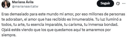 Mariana Ávila manda mensaje a Fede Dorcaz.