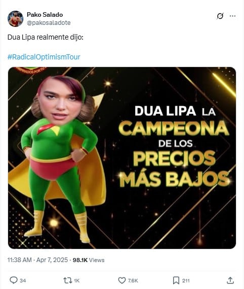 Memes por la venta a fans de Dua Lipa