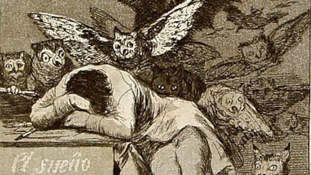 "El sueño de la razón, produce monstruos", uno de los grabados más famosos de la colección "Los Caprichos" de Goya.