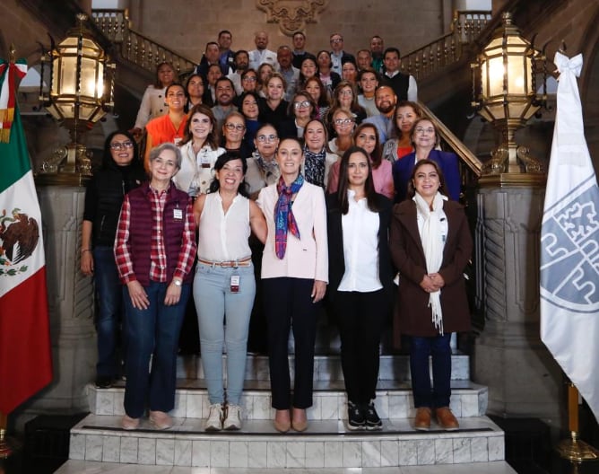 Claudia Sheinbaum y los presidentes estatales del DIF