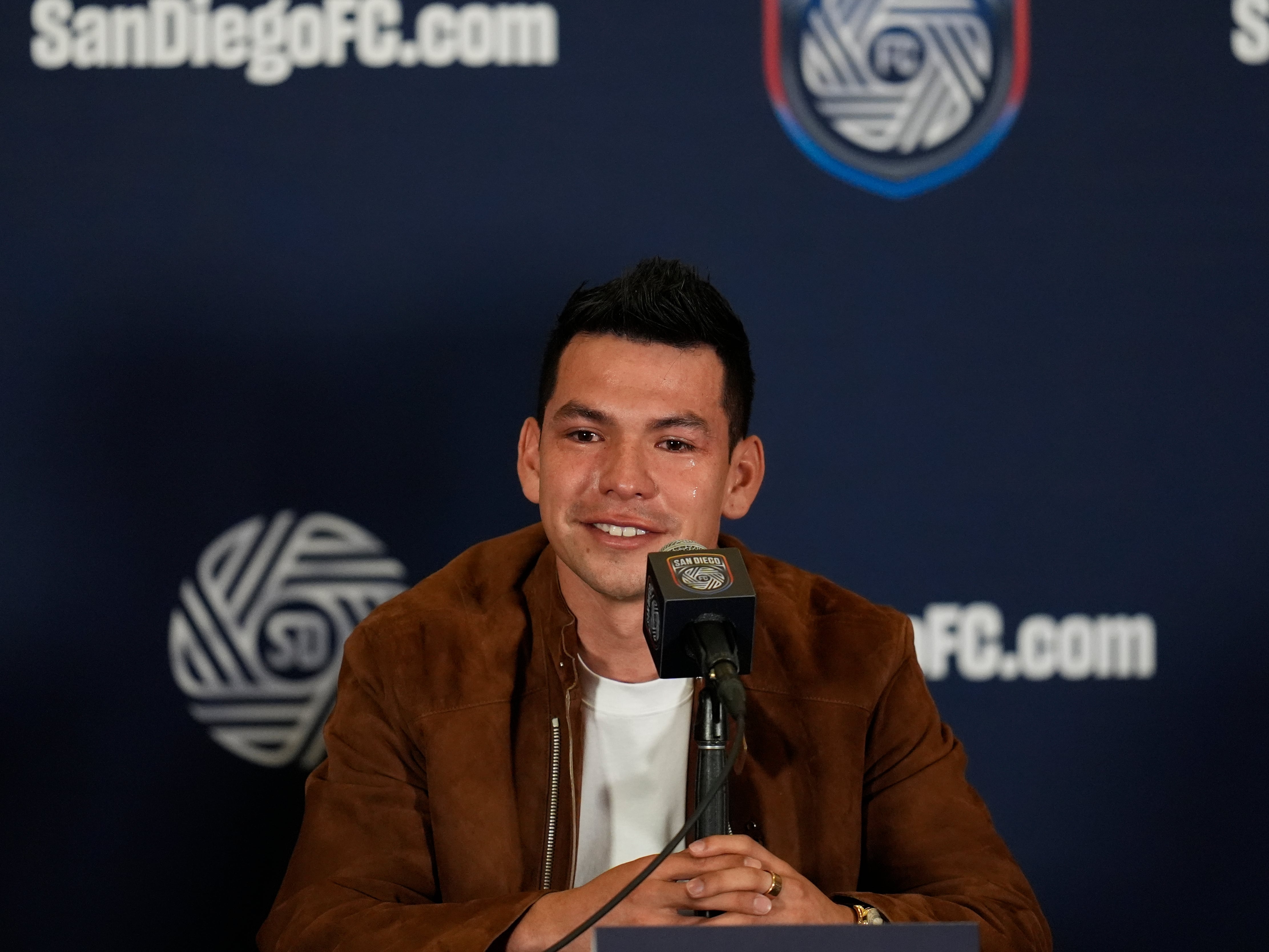 Chucky Lozano en su presentación con San Diego FC.