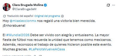 Clara Brugada destaca preparación y organización de la CDMX.