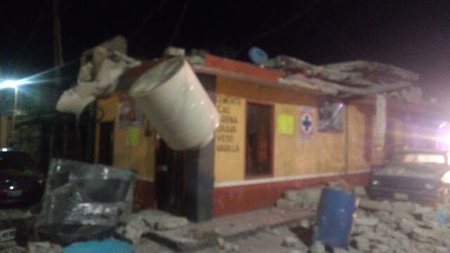Casa destruída en Puebla