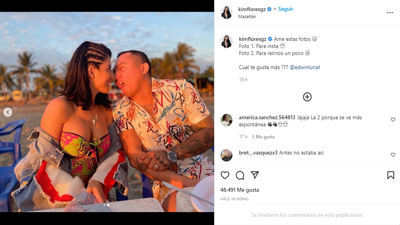 Kimberly Flores y Edwin Luna