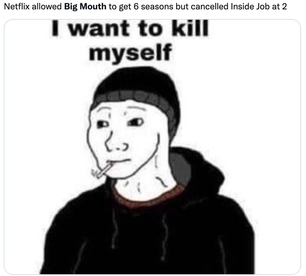 Fans de Inside Job prefieren que Big Mouth sea la serie cancelada