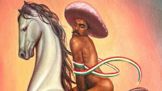 El cuadro de Fabian Chairez se titula "Emiliano Zapata después de Zapata".