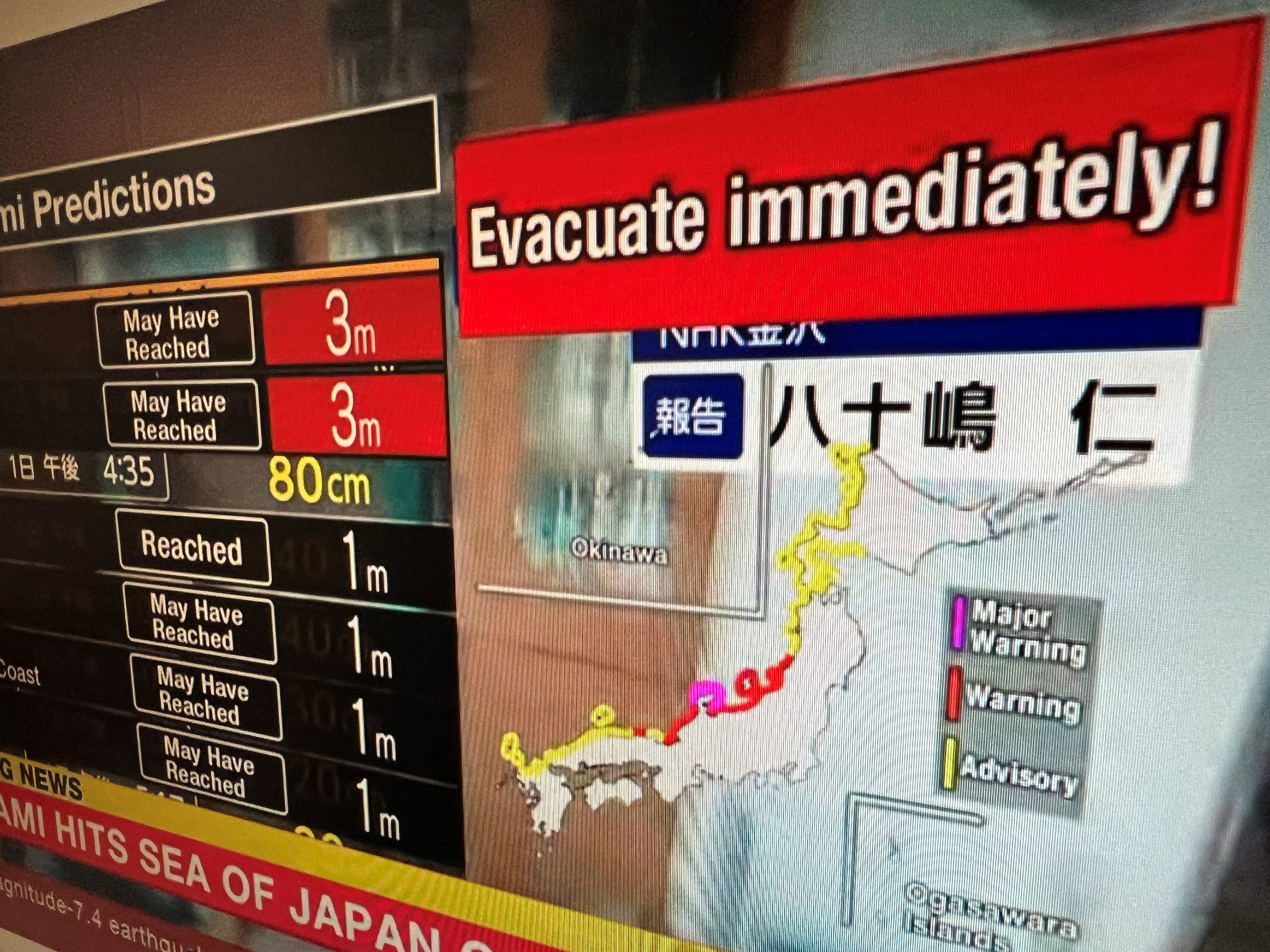 Alerta de tsunami en Japón tras violento sismo de Año Nuevo 2024