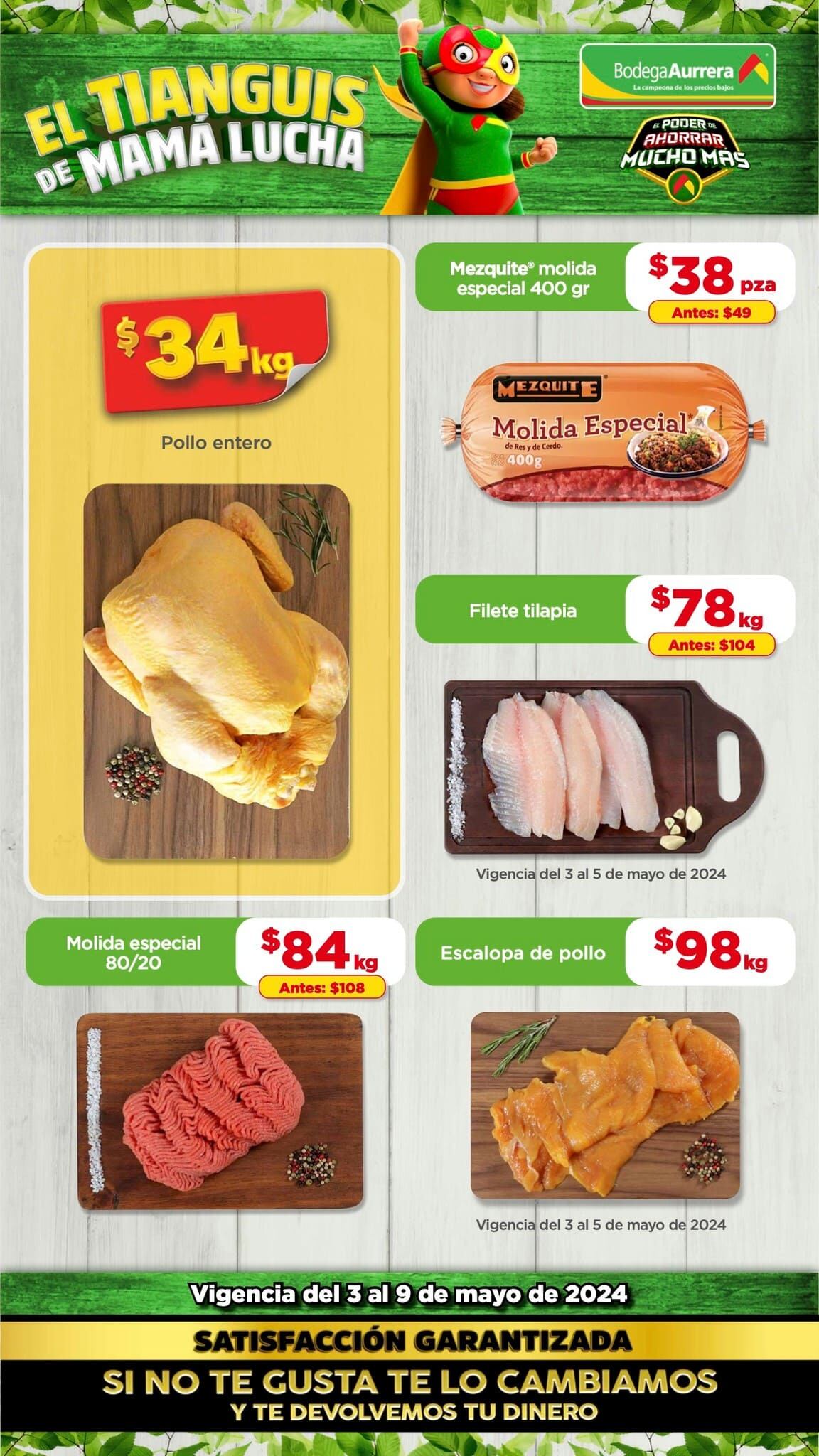 Bodega Aurrerá tianguis de frutas y verduras de hoy al 9 de mayo 2024